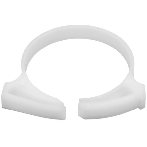 HellermannTyton SNP3810K2 Snapper Hose Clamp, 1.62"–1.89" Bundle Diameter, POM, White, 50/pkg