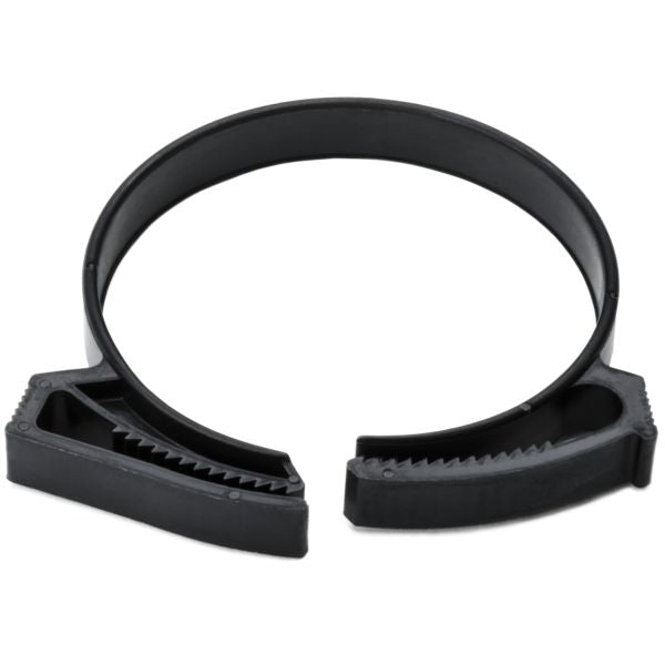 HellermannTyton SNP42NGHS0K2 Snapper Hose Clamp, 1.74"–2.02" Bundle Diameter, PA66GF13, Black, 50/pkg