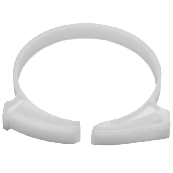 HellermannTyton SNP5010C2 Snapper Hose Clamp, 1.99"–2.32" Bundle Diameter, POM, White, 100/pkg