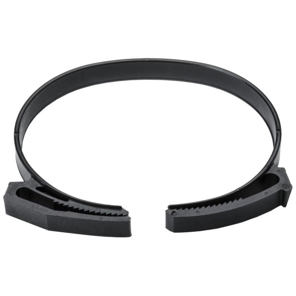 HellermannTyton SNP70GHS0C2 Snapper Hose Clamp, 2.63"–3.15" Bundle Diameter, PA66GF13, Black, 100/pkg