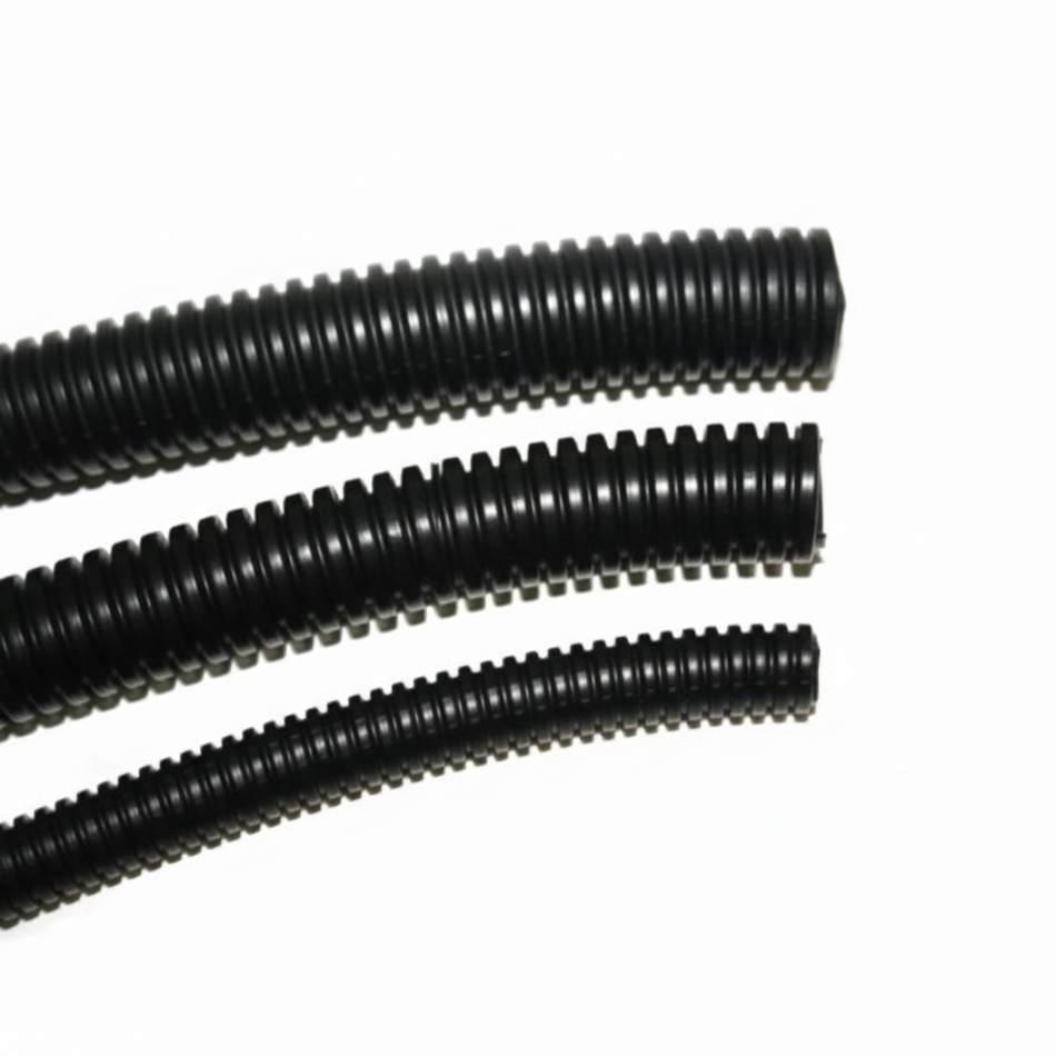 1/8" Diameter Polyethylene UV Black Split Loom Wire Tubing 100ft/Spool 