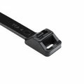 HellermannTyton SR255S0HIHSUVX2 Releasable Cable Tie, 8.9" Long, 250lb Tensile Strength, PA66HIRHSUV, Black, 25/pkg