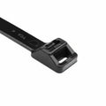 HellermannTyton SR255X0HIHSUVX2 Releasable Cable Tie, 14.6" Long, 250lb Tensile Strength, PA66HIRHSUV, Black, 25/pkg