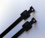 17" 330lb Releasable Black PPA Coated Stainless Steel Cable Ties 100/bag Part #SSPC17R-PPA-330-C