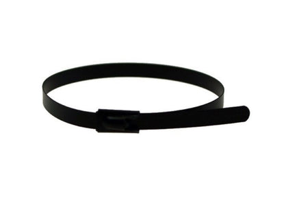 6" 300lb - Black Polyester Coated 316 Stainless Steel Cable Ties Part #SSPCoated6-HD 100/bag