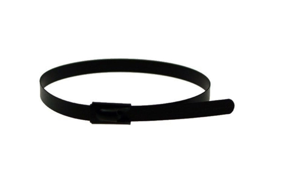 6" 300lb - Black Polyester Coated 316 Stainless Steel Cable Ties Part #SSPCoated6-HD 100/bag