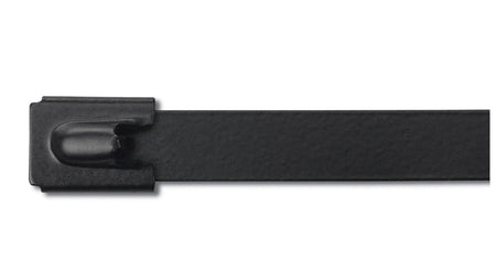 6" 300lb - Black Polyester Coated 316 Stainless Steel Cable Ties Part #SSPCoated6-HD 100/bag