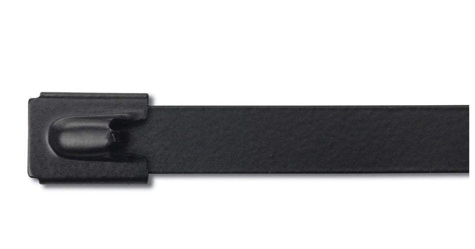 6" 300lb - Black Polyester Coated 316 Stainless Steel Cable Ties Part #SSPCoated6-HD 100/bag