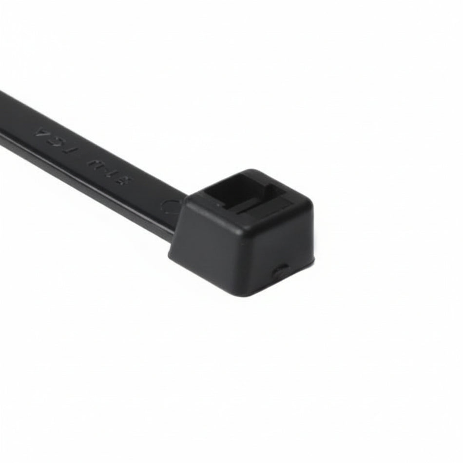 HellermannTyton T120I0UVK2 Heavy Duty Cable Tie, 11.8" Long, UL Rated, 120lb Tensile Strength, PA66UV, Black, 50/pkg