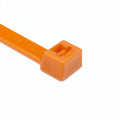 HellermannTyton T120R3H4 Heavy Duty Cable Tie, 15.2" Long, UL Rated, 120lb Tensile Strength, PA66, Orange, 500/pkg 