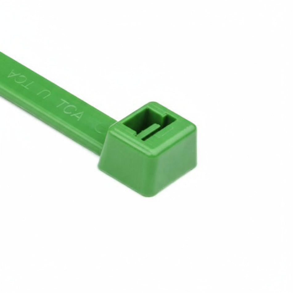 HellermannTyton T120R5H4 Heavy Duty Cable Tie, 15.2" Long, UL Rated, 120lb Tensile Strength, PA66, Green, 500/pkg