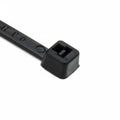 HellermannTyton T18L0VOC2 Flame-Retardant Cable Tie, 8" Long, UL Rated, 18lb Tensile Strength, PA66V0, Black, 100/pkg