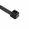 HellermannTyton T18R0HSC2 High-Temp Cable Tie, 4" Long, UL Rated, 18lb Tensile Strength, PA66HS,UV Black, 100/pkg