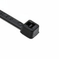 HellermannTyton T18R0UVC2 UV Resistant Cable Tie, 4" Long, UL Rated, 18lb Tensile Strength, PA66UV, UV Black, 100/pkg