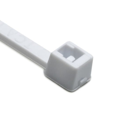 HellermannTyton T18R10M4 Standard Cable Tie, 4" Long, UL Rated, 18lb Tensile Strength, PA66, White, 1000/pkg