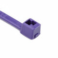 HellermannTyton T18R7M4 Standard Cable Tie, 4" Long, UL Rated, 18lb Tensile Strength, PA66, Purple, 1000/pkg