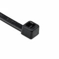HellermannTyton T30R0HSC2 High-Temp Cable Tie, 5.8" Long, UL Rated, 30lb Tensile Strength, PA66HS,UV Black, 100/pkg