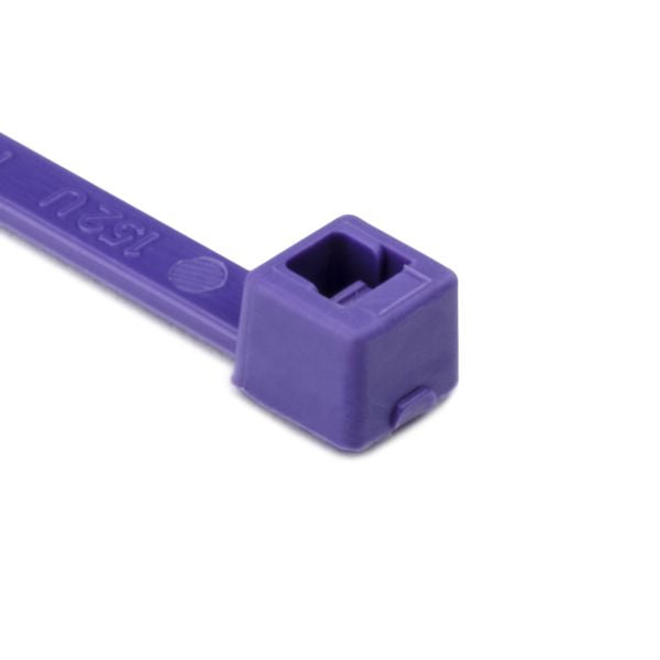 HellermannTyton T30R7M4 Standard Cable Tie, 5.8" Long, UL Rated, 30lb Tensile Strength, PA66, Purple, 1000/pkg