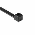 HellermannTyton T50I0C2 Standard Cable Tie, 12" Long, UL Rated, 50lb Tensile Strength, PA66, Black, 100/pkg
