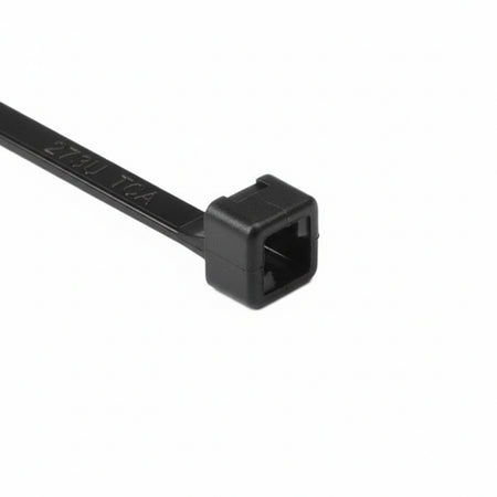 HellermannTyton T50I0UVM4 UV Resistant Cable Tie, 12" Long, UL Rated, 50lb Tensile Strength, PA66UV, Black, 1000/pkg
