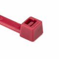 HellermannTyton T50L2C2UL Standard Cable Tie, 15.35" Long, UL Rated, 50lb Tensile Strength, PA66, Red, 100/pkg