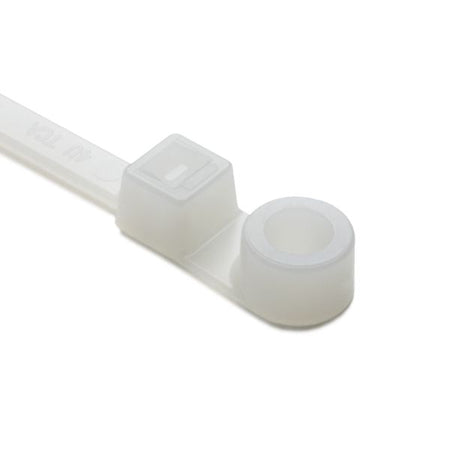 HellermannTyton T50MI9C2 Screw-Mount Cable Tie, 12.4" Long, #10 Screw, 3.4" Max Bundle Dia, 50lb, PA66, Natural, 100/pkg
