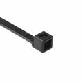 HellermannTyton T50R0C2 Standard Cable Tie, 8" Long, UL Rated, 50lb Tensile Strength, PA66, Black, 100/pkg