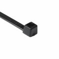 HellermannTyton T50R0HSM4 High-Temp Cable Tie, 8" Long, UL Rated, 50lb Tensile Strength, PA66HS, UV Black, 1000/pkg