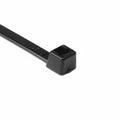 HellermannTyton T50R0HSUVM4 High-Temp Cable Tie, 8" Long, UL Rated, 50lb Tensile Strength, PA66HSUV, UV Black, 1000/pkg