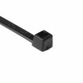 HellermannTyton T50R0M4 Standard Cable Tie, 8" Long, UL Rated, 50lb Tensile Strength, PA66, Black, 1000/pkg
