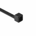 HellermannTyton T50R0PPM4 Polypropylene Cable Tie, 8" Long, 25lb Tensile Strength, PP, Black, 1000/pkg