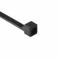 HellermannTyton T50R0UVC2 UV Resistant Cable Tie, 8" Long, UL Rated, 50lb Tensile Strength, PA66UV, Black, 100/pkg