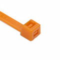 HellermannTyton T50R3M4 Standard Cable Tie, 8" Long, UL Rated, 50lb Tensile Strength, PA66, Orange, 1000/pkg