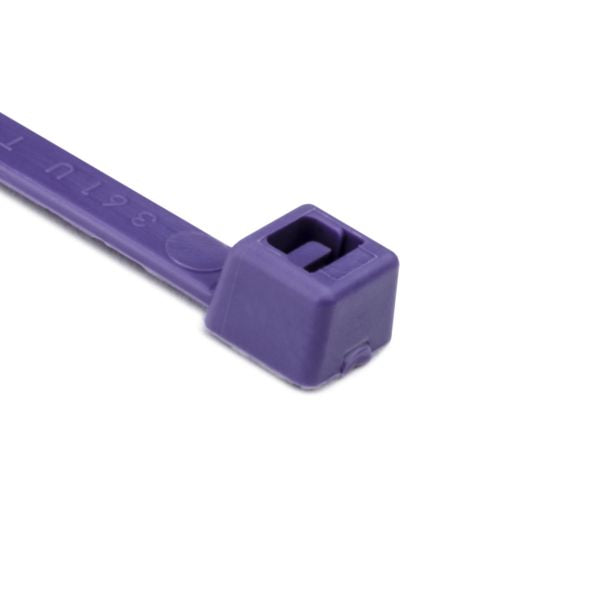 HellermannTyton T50R7M4 Standard Cable Tie, 8" Long, UL Rated, 50lb Tensile Strength, PA66, Purple, 1000/pkg