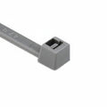 HellermannTyton T50R8M4 Standard Cable Tie, 8" Long, UL Rated, 50lb Tensile Strength, PA66, Gray, 1000/pkg