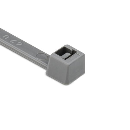 HellermannTyton T50R8M4 Standard Cable Tie, 8" Long, UL Rated, 50lb Tensile Strength, PA66, Gray, 1000/pkg