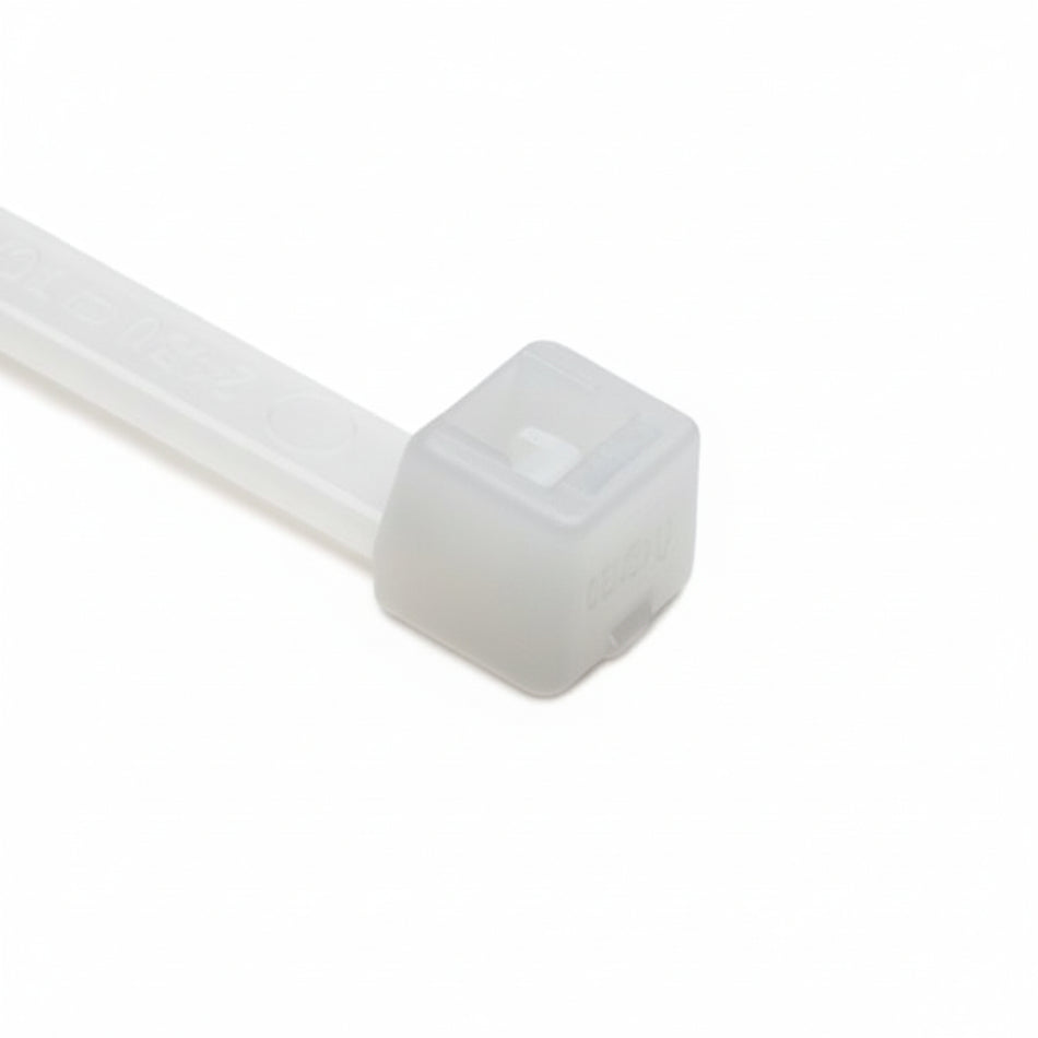 HellermannTyton T50R9VOC2 Flame-Retardant Cable Tie, 8" Long, UL Rated, 50lb Tensile Strength, PA66V0, Natural, 100/pkg