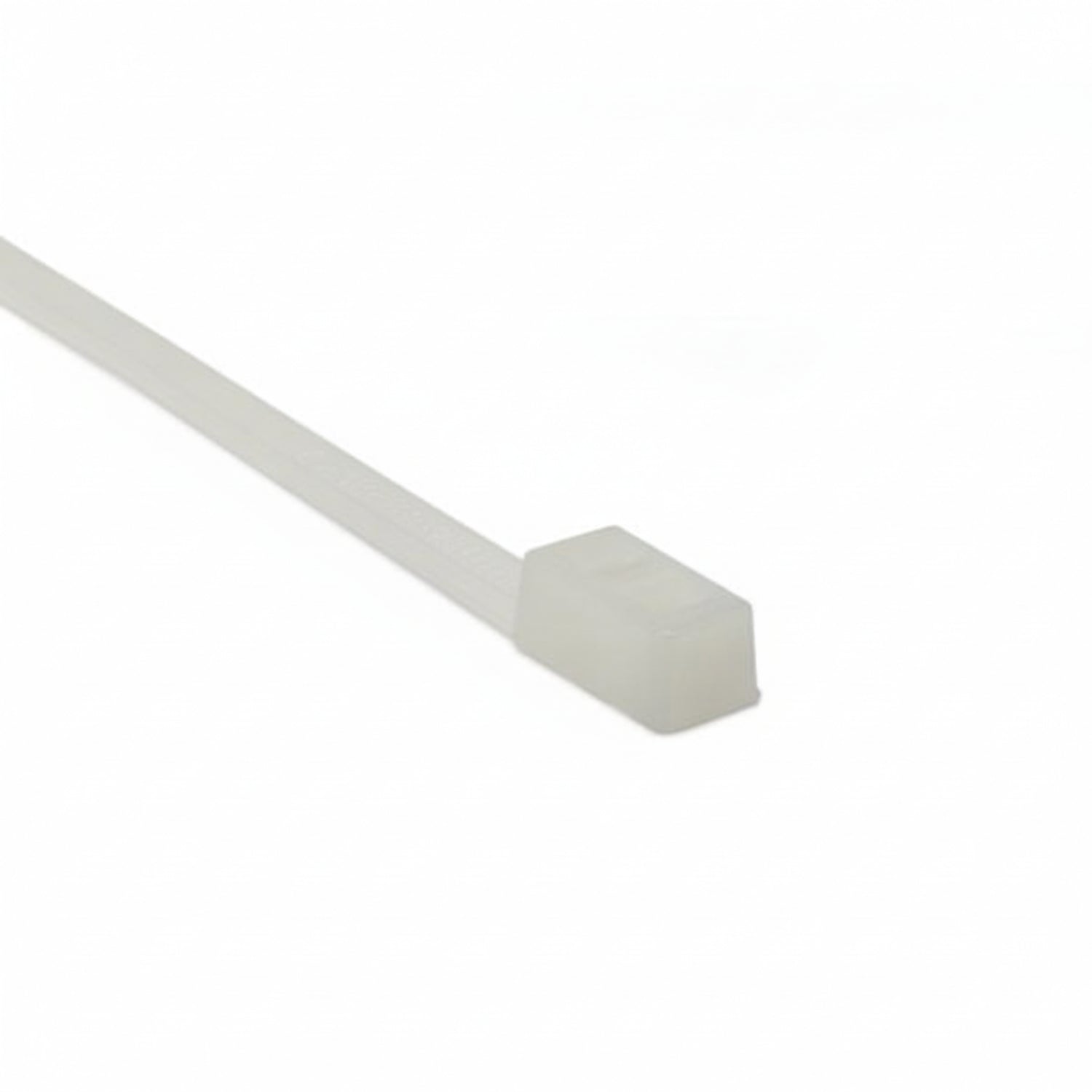 500-Pack Of 4.3 Inch Natural Nylon Cable Ties - 18 Lb Tensile Strength, White