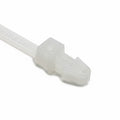 HellermannTyton T50RSF9M4 Arrowhead Push-Mount Cable Tie, 8.3"L, 50lb, 0.04"–0.14" Panel Thickness, PA66, Natural, 1000/pkg
