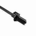 HellermannTyton T50RTM25E0HSM4 1-Piece Fixing Tie with Fir Tree, 8.3" Long, 0.25"–0.28" Mounting Hole, PA66HS, Black, 1000/pkg
