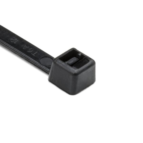 HellermannTyton T50S0M4 Standard Cable Tie, 6.3" Long, UL Rated, 50lb Tensile Strength, PA66, Black, 1000/pkg