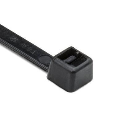 HellermannTyton T50S0M4 Standard Cable Tie, 6.3" Long, UL Rated, 50lb Tensile Strength, PA66, Black, 1000/pkg