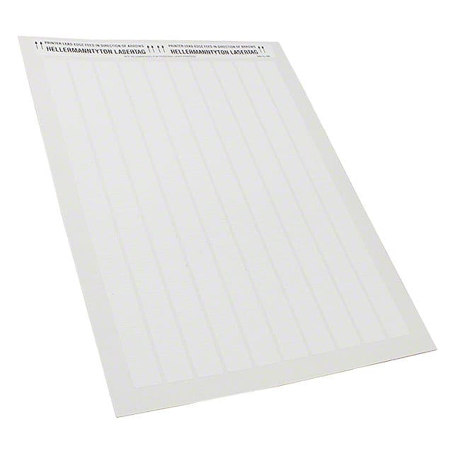 HellermannTyton TAG11L-789 Laser Tag Label, .65" x .20", 480 Per Sheet, PET, White, 5000/pkg