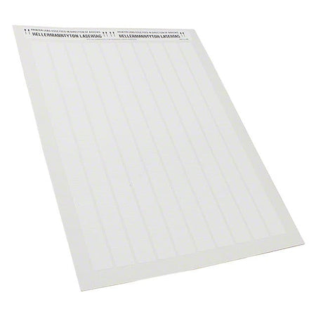 HellermannTyton TAG11L-789 Laser Tag Label, .65" x .20", 480 Per Sheet, PET, White, 5000/pkg