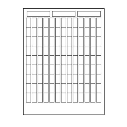 HellermannTyton TAG15J-450 Ink Jet Label, 1.0" x .50", 117 Per Sheet, PET, White, 5000/pkg