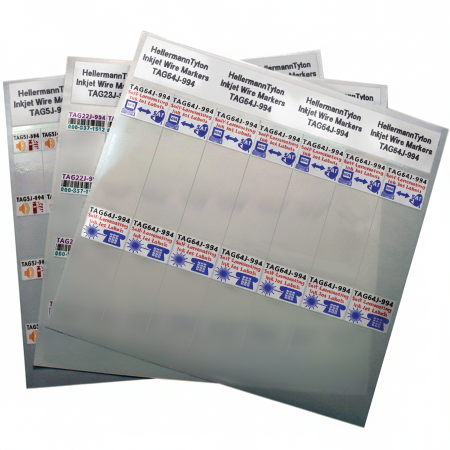 HellermannTyton TAG64J-994 Ink Jet Label, Self-Laminating, 1 | Cable ...