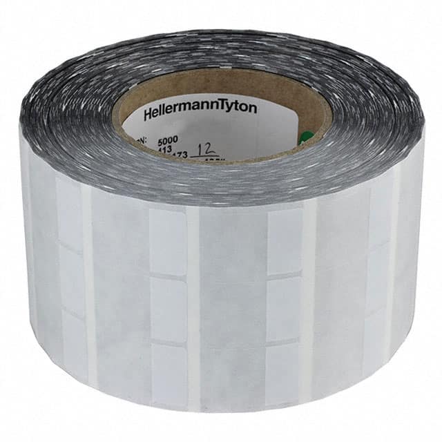 HellermannTyton TAG9T3-100B Thermal Transfer Labels, Self-Laminating, 1.0" x .75" x 2.25", 3 Across, VL, White, 5000/roll