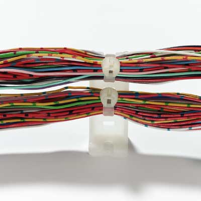 Thomas & Betts TC103 Cable Tie Single-Bundle Mounting Base .625x3.08" Natural Nylon 6.6 Screw Mounting- 1/4 Screw For Use with Cable Ties Up to 120 lbs