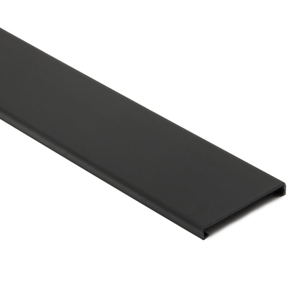 HellermannTyton 181-92015 Wiring Duct Cover for 2" Duct, 6 ft Long, PVC, Black, 30ft/box