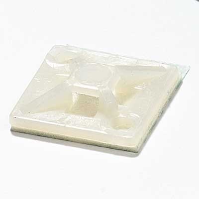 Thomas & Betts TC5344A Cable Tie 4-Way Mounting Base 3/4x3/4" Natural Nylon 6.6 Adhesive/Screw Mounting- #8 Screw For Use with Cable Ties Up to 30 lbs